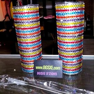 20oz Tumblers Rainbow BLING